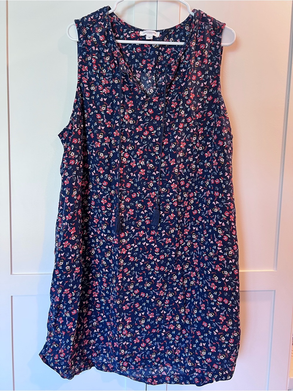 beachlunchlounge Navy Floral Print Shift Dress
